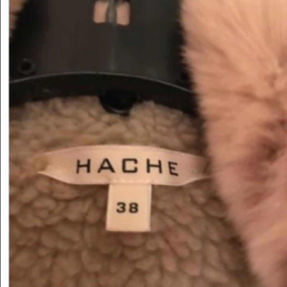 HACHE TRENCH COAT LINED WOMAN'S COAT FUR COLLARS - Picture 7 of 8
